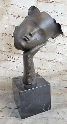 Modern Art Female Head Sexy Woman Bronze Bust Marble Sculpture By Dali Artwork • $209.50