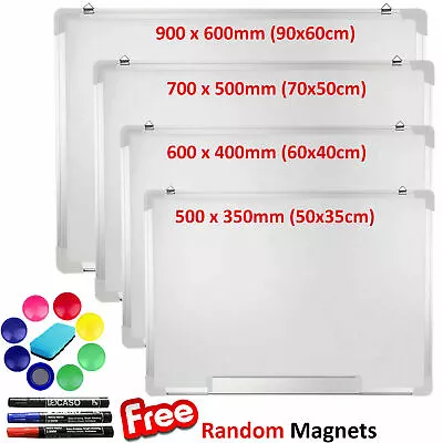 £0.99 • Buy Magnetic Whiteboard Notice Small Large White Board Dry Wipe Office Home School