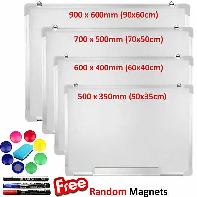 £25.10 • Buy Magnetic Whiteboard Small Large White Board Dry Wipe Office Home School Notice
