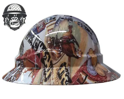 Custom Hydrographic Safety Hard Hat NED KELLY PRO CHOICE WIDE BRIM • $85