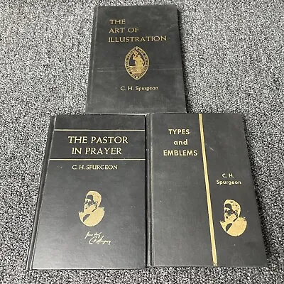 Christian C. H. Spurgeon Vintage Hardback Set Of  3 Pastor Prayer Types Emblems • $76.97
