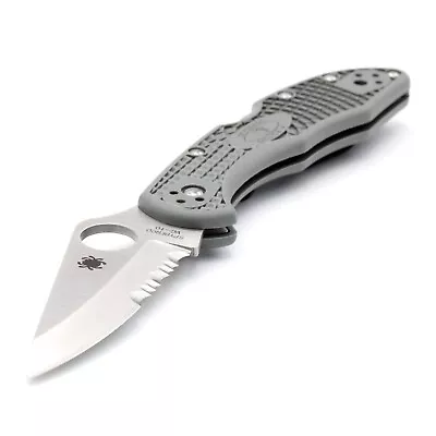 Spyderco Delica 4 VG-10/FRN - 'SpyderEdge' Combo Utility Knife -FG-Seki-JAPAN • $199