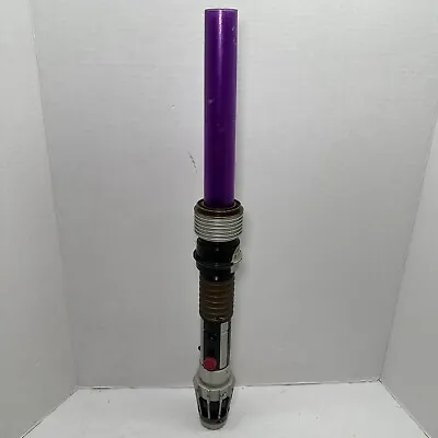 Star Wars Mace Windu Collapsible Purple Lightsaber 2002 Hasbro • $14.41