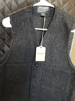 Vintage Filson Mackinaw Wool Vest Mens Small 100% Wool Made In USA • $190