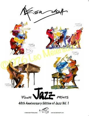 Set Of 4 Individual Prints  40th Anniversary Of Jazz Vol. 1  By Leo Meiersdorff® • $70