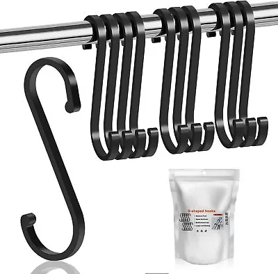 10 PCS Large Heavy Duty S Hooks 8cm Aluminum S Shaped Hanging Hooks Non Slip • £7.16