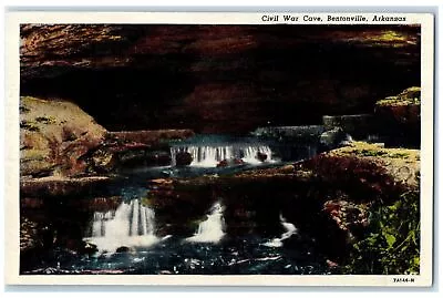 1959 Civil War Cave Falls Scene Bentonville Arkansas AR Posted Vintage Postcard • $29.95