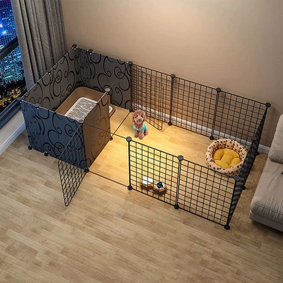$62.83 • Buy Hamiledyi Dog Playpen Indoor With Door, 14 Panels DIY Puppy Play Pen Portable