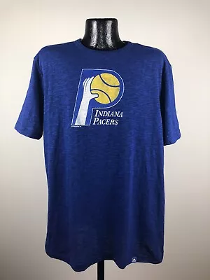 Men's Indiana Pacers Majestic Blue Hours And Hours Dual Blend Tee Shirt NWT XL • $20