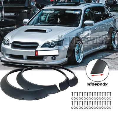 JDM Matte BK Wheel Fender Flares Wide Body Kit Accessories For Subaru Legacy GT • $94.15