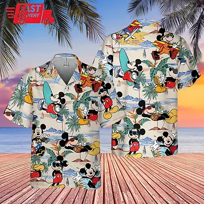 Disney Mickey Mouse Summer Vacation Hawaiian Shirt Pirates Mouse Hawaiian Shirt • $12.27