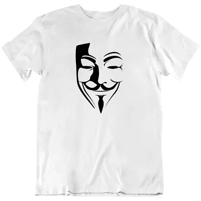 Guy Fawkes V For Vendetta Mask Hacker Anonymous T-Shirt Tee Mens Womens Gift New • $19.93