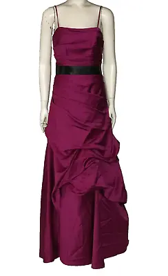 Andrew Adela Long Bridesmaid Prom Pageant Dress Size 12 Sleeveless Belt • $49.99