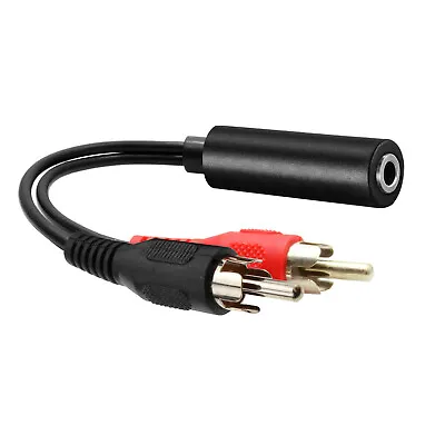 £1.49 • Buy 2 Pin RCA Phono Male To 3.5mm Female Jack Socket Aux Audio Cable Lead Phone MP3