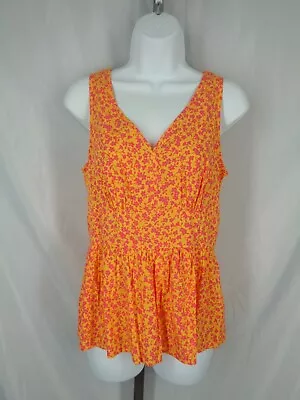 J Crew Floral Sleeveless Peplum Top Blouse Size 0 NEW • $30