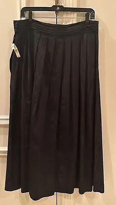 Talbots Black Dressy MIDI Skirt Size 18 NWT $68 • $19.99