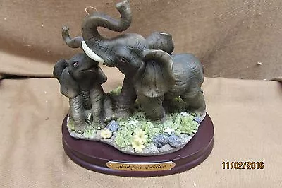 Montefiori Collection Italian Design Elephant Sculpture On Wood Base • $15.95