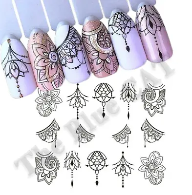 £1.75 • Buy Nail Art Water Decals Stickers Transfers ,Gems Flowers Lace, Tribal Necklace