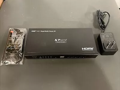 HDMI Multiviewer Switch 4 X 1  PORTTA HDMI Quad Multi-Viewer Seamless Switcher • $54