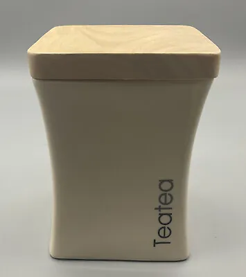 David Mason Ceramic Modo Design Hand Crafted Tea Storage Jar With Wooden Lid • £12.50