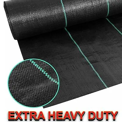 Extra Heavy Duty Weed Control Fabric Ground Cover Membrane Garden Landscape Mat • £2.55