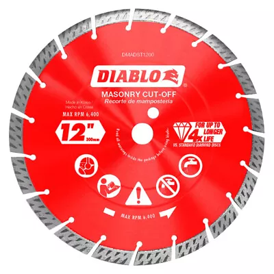 New Freud Diablo Dmadst1200 Masonary Diamond Segmented 12  Saw Blade Cut Off • $95.49