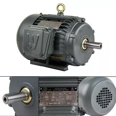 2 HP 3 Phase Electric Motor 1800 RPM 145T Frame TEFC 230/460V Premium Efficiency • $349.95