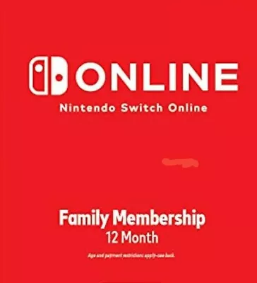 Nintendo Switch Online Membership 12 Month (Not Include Expansion Pack) • $10