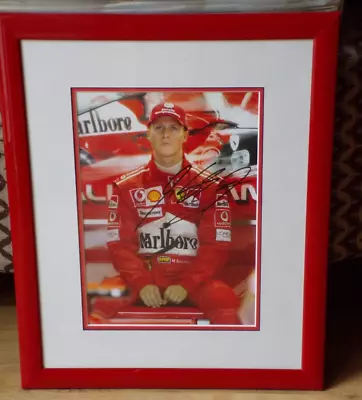 Michael Schumacher SIGNED Scuderia Ferrari Portrait Framed Photograph • $448.04