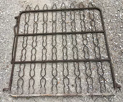 36 X 40 Vintage Iron Fence Gate Garden Yard Entryway Chain Link Finial Metal • $124.99