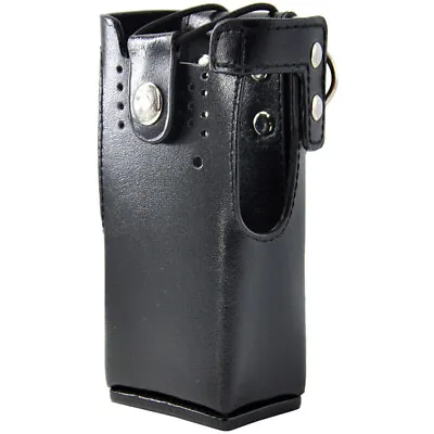 Hard Leather Case Carrying Holder Holster For Motorola Two Way Radio NEW TD • $17.39