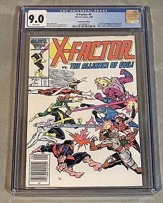 X-Factor #5 CGC 9.0 Marvel 1986 1st Cameo App Apocalypse Bob Layton Newsstand • $39