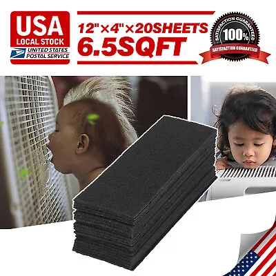 Carbon Filter 20pcs 4 X 12 Inch Activated Charcoal Air Vent Filters 1/8  Thick • $15.12