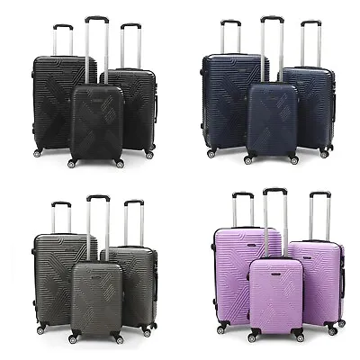 20 /24 /28  Hard Shell ABS Lightweight Suitcase 4 Wheel Travel Luggage Trolley • £24.99