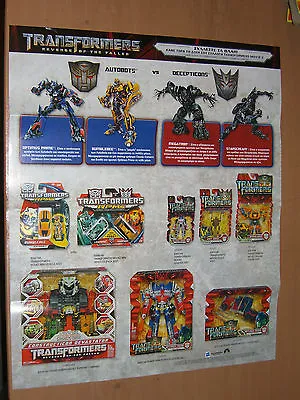 Transformers Revenge Of The Fallen Greek Poster Checklist Figure List Hasbro • $5.39