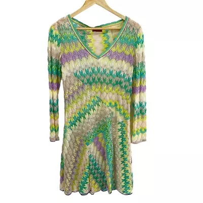 Auth MISSONI - Beige Light Green Multi Women's Dress • $120