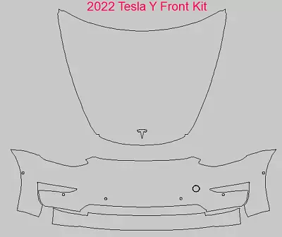 3M Paint Protection Film 3M 2022 Tesla Model Y Pre-Cut Front PPF • $695