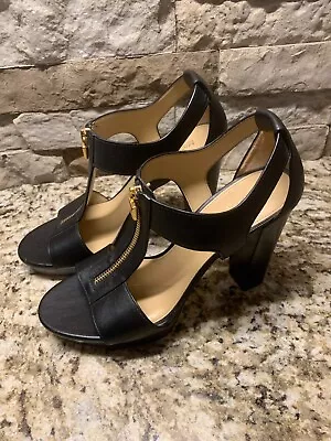 Michael Kors Berkley Leather Platform Sandal Black Women's US Size 9M • $39.75
