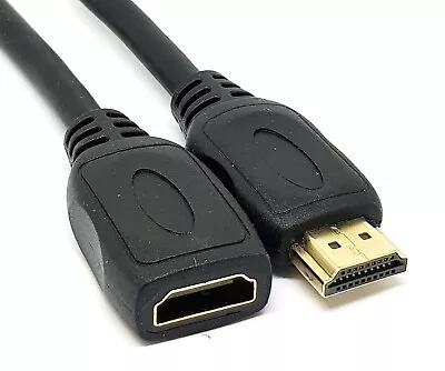 HDMI EXTENSION Cable 4K V 2.0  Extender Lead Male To Female 0.5m 1m 2m 3m 5m • £3.49