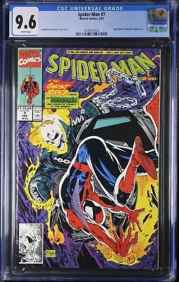 Spider-Man #7  CGC 9.6  White Pages  Marvel Comic 1991 Todd McFarlane  Spiderman • $59.99