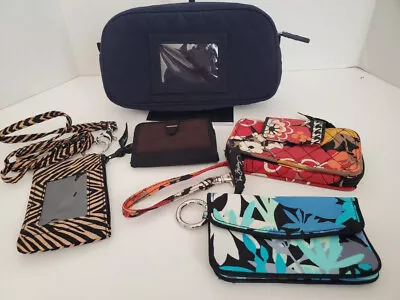 Lot Of Five (5) Vera Bradley Accessories - Cosmetic Bag Lanyard Wallet Pouches • $23