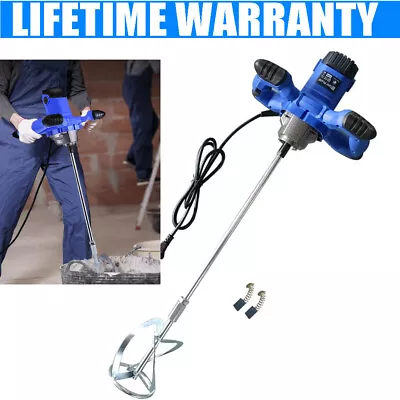 Electric Paddle Mixer Handheld Plaster Grout Paint Thinset Mortar Mixer Stirring • $45.30