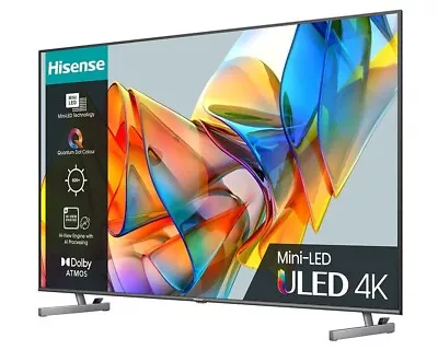 Hisense 65U6KQTUK U6KQ 65  Mini LED UHD 4K Smart TV • £499