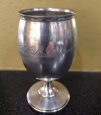 RARE Antique THE LAKEWOOD MACKINAC ISLAND SILVER PLATED GOBLET HOTEL WARE INN • $79.95