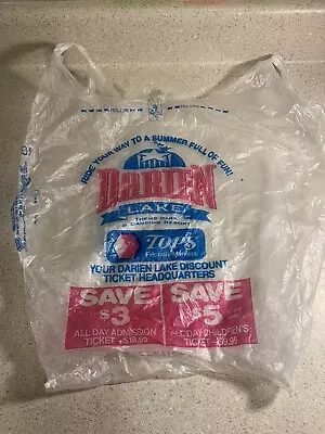 Vintage Topps Market Plastic Grocery Bag Darien Lake Advertisement  • $10