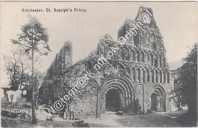 PPC St Botolphs Priory Colchester Essex 1906 Sudbury Squared Circle PMK • £4.95
