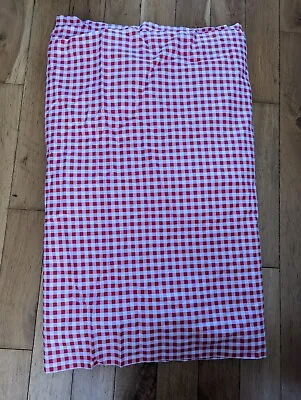 Ikea Rosali Ruta Beige Gingham Check Length Of Fabric Material 150cm X 560cm • £25