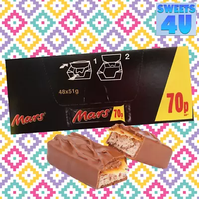 Full Box Of 48 Bars Of 51g Mars Bars Free Tracked Delivery Only  £32.99 • £32.99