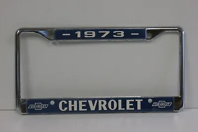 Vintage NOS 1973 Chevrolet License Frame Metal Chrome HTF • $28