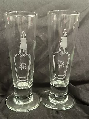 2 - Makers Mark 46 Bourbon Whiskey Tall Tumbler Glasses 6.5” WW • $24.99